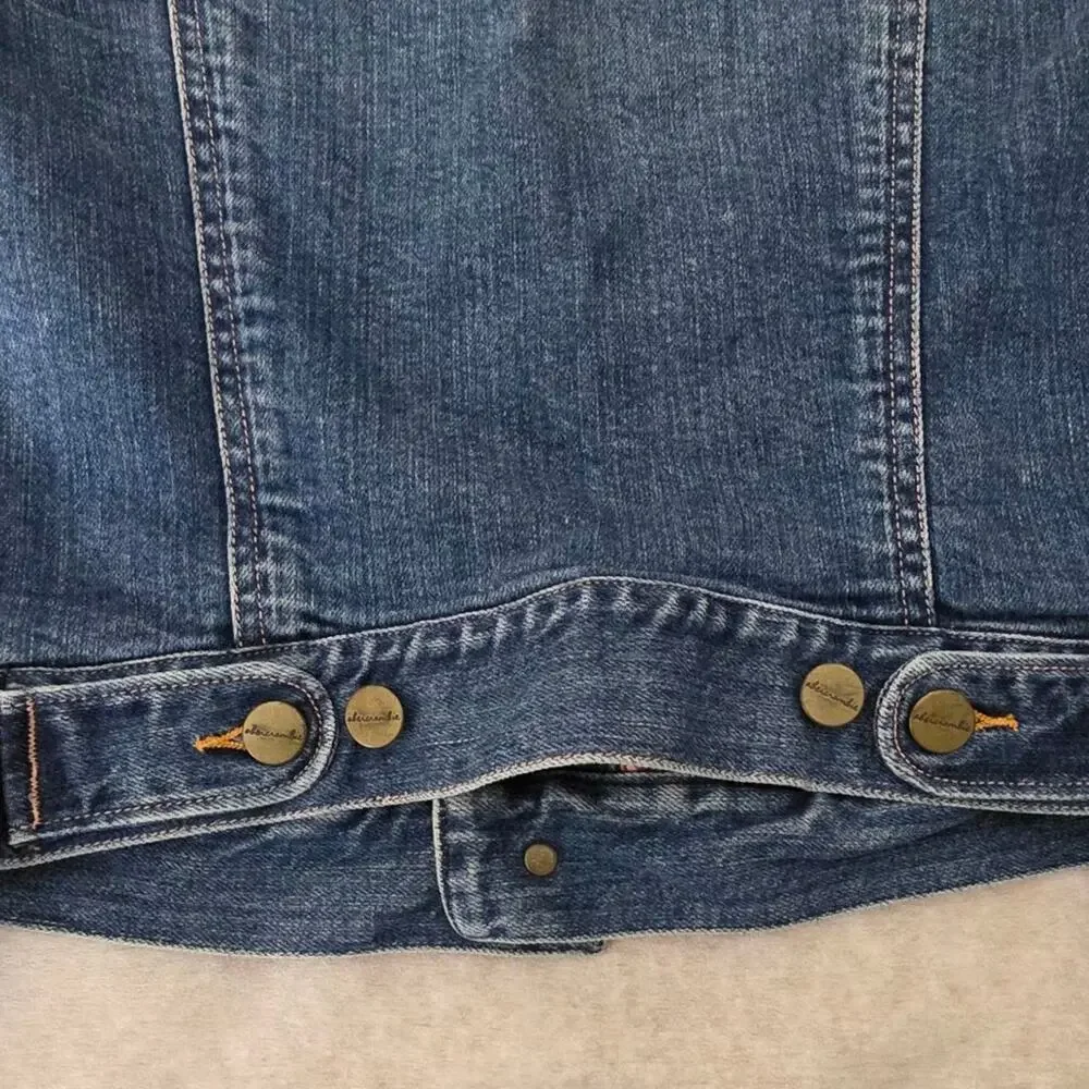 Vtg Y2K Abercrombie Kids Distressed Trucker Style Jean Jacket Size XL
